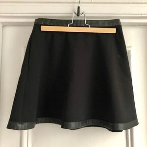 Banana Republic Leather Trim Skirt